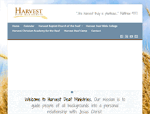 Tablet Screenshot of harvestdeaf.org